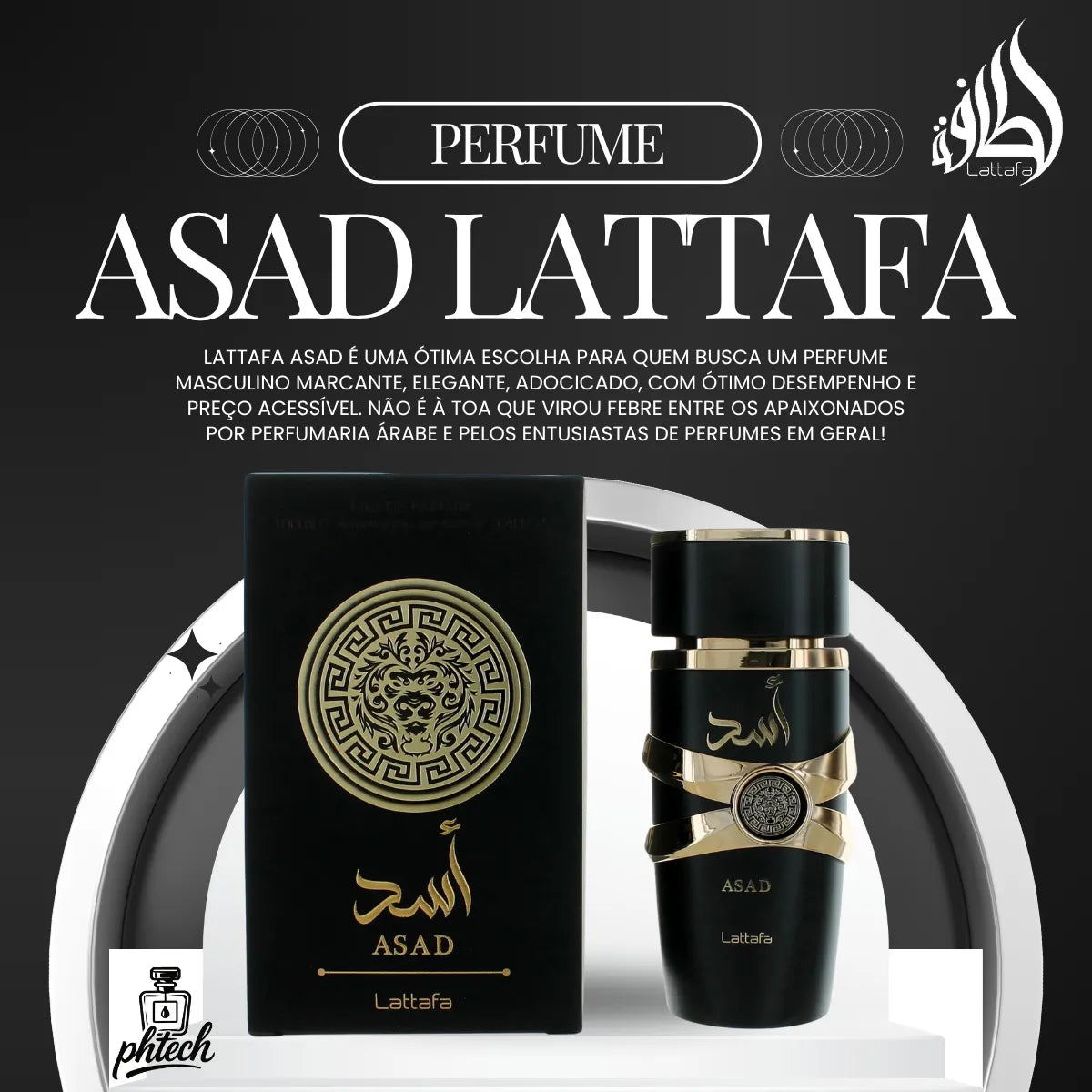 Asad Black Eau de Parfum Lattafa 100ml