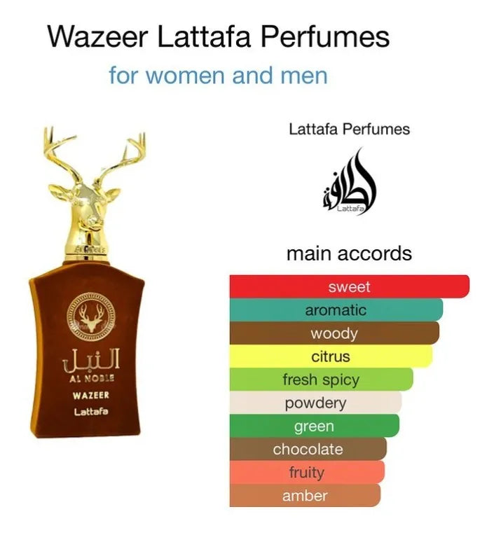 Al Noble Wazeer Lattafa 100ml Eau De Parfum
